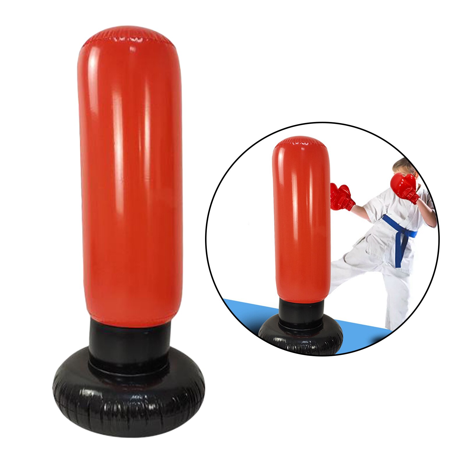 Inflatable Punching Bag- 45” Standing Boxing Bag for Kids Teens, Free Standing Boxing Toy