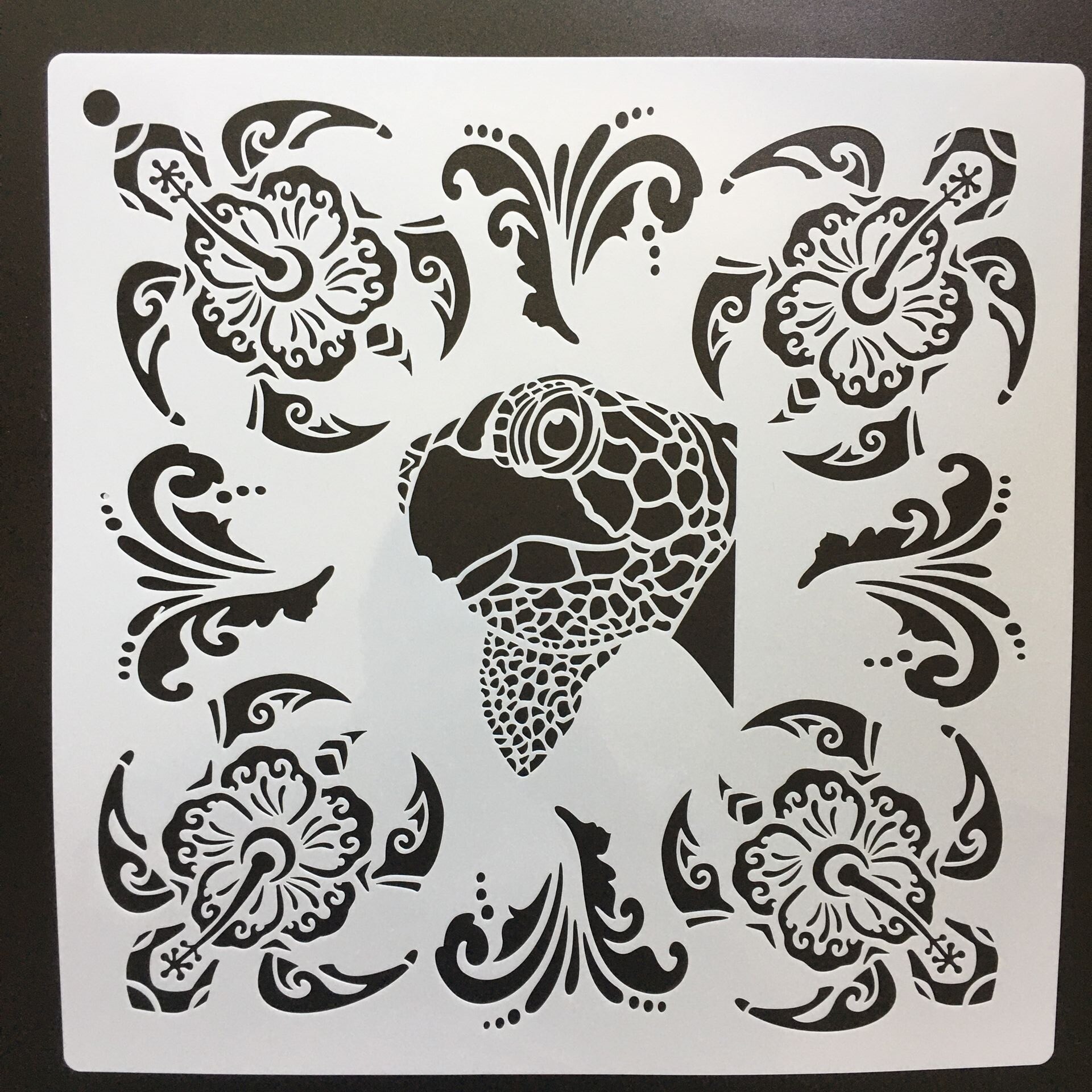 30*30cm size Sea turtle diy craft mandala mold for painting stencils stamped photo album embossed paper card on wood fabric wall