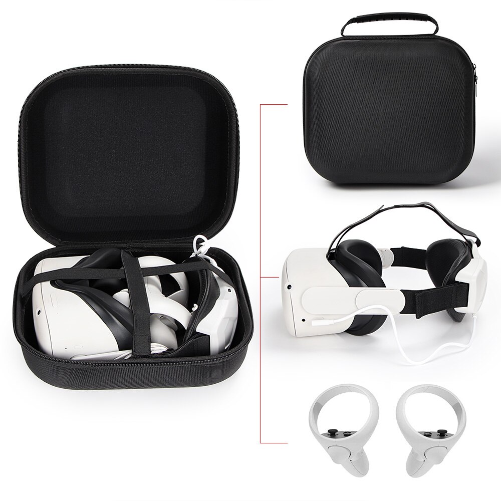 Quest 2 VR Headset Strap Adjustable Elite Strap With Battery Pack for Oculus Quest 2 VR Accessories Devices Storage Case