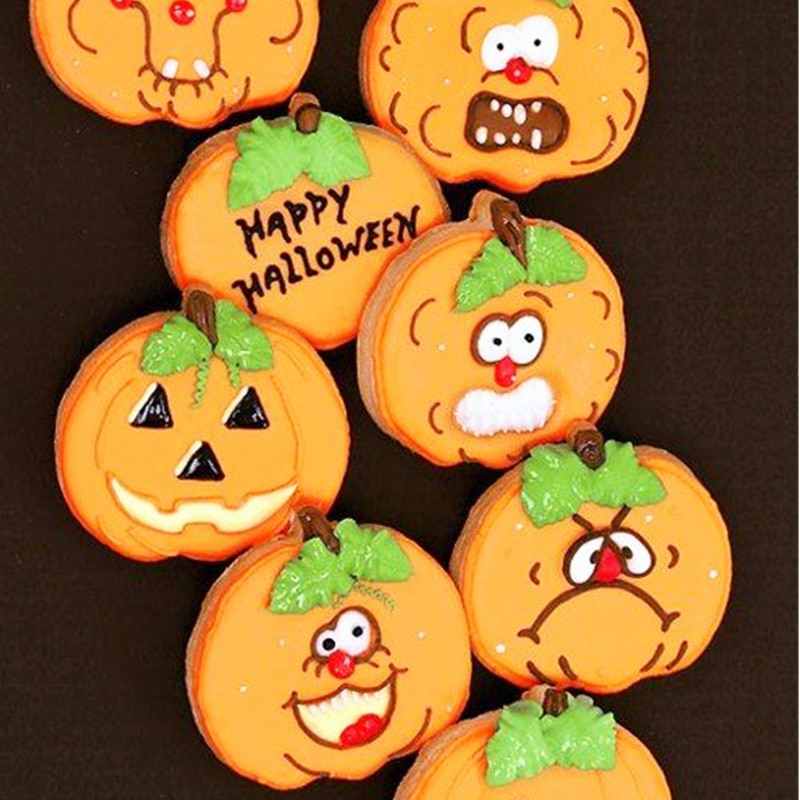 KENIAO Halloween Pompoen Cookie Cutters-3 Stuk-Pompoen EEN, Pompoen B, Pompoen C, biscuit/Fondant Cutter-Rvs