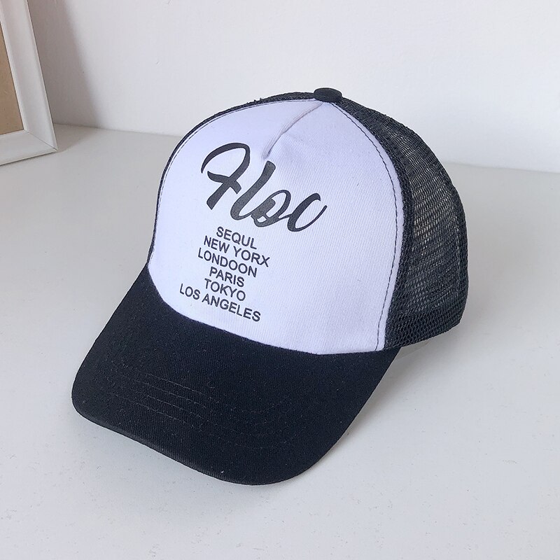 Tager sommerhat til børn dreng solsejl baseball kasket pige småbørn strand kasket børn baby mesh bogstav uv solskærm kasket 2-6 gammel: Sort