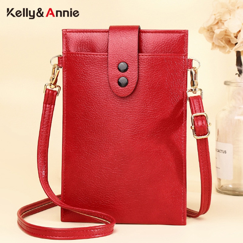 Dunne Schoudertas Voor Vrouwen Pu Lederen Kleine Telefoon Tas Dames Mini Crossbody Messenger Bag Vrouwelijke Card Purse