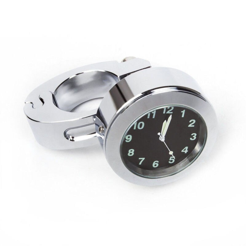 Premium-Reloj de aluminio billet, resistente a los golpes, con Motor de aluminio, barra de manillar de bicicleta, resistente a los golpes: Silver