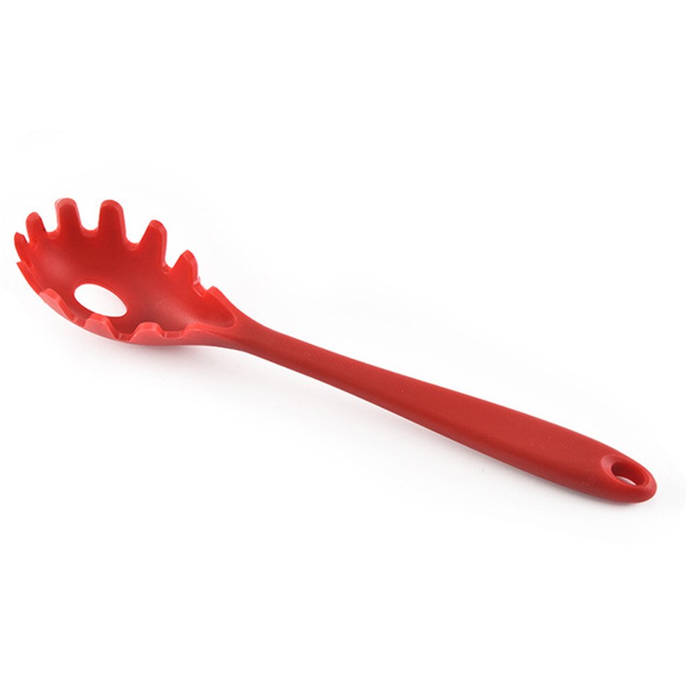 Cuchara de silicona multifuncional para servir Pasta de espagueti, tenedor con filtro, accesorios de cocina, tenedor de espaguetis, pinzas