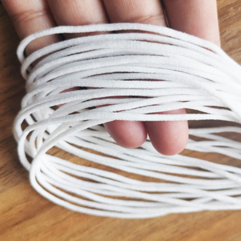 500/300/200m bandes élastiques pour masques, longueur de couture, largeur, cordon élastique blanc, épaisseur de couture, 3mm accessoires de couture diy