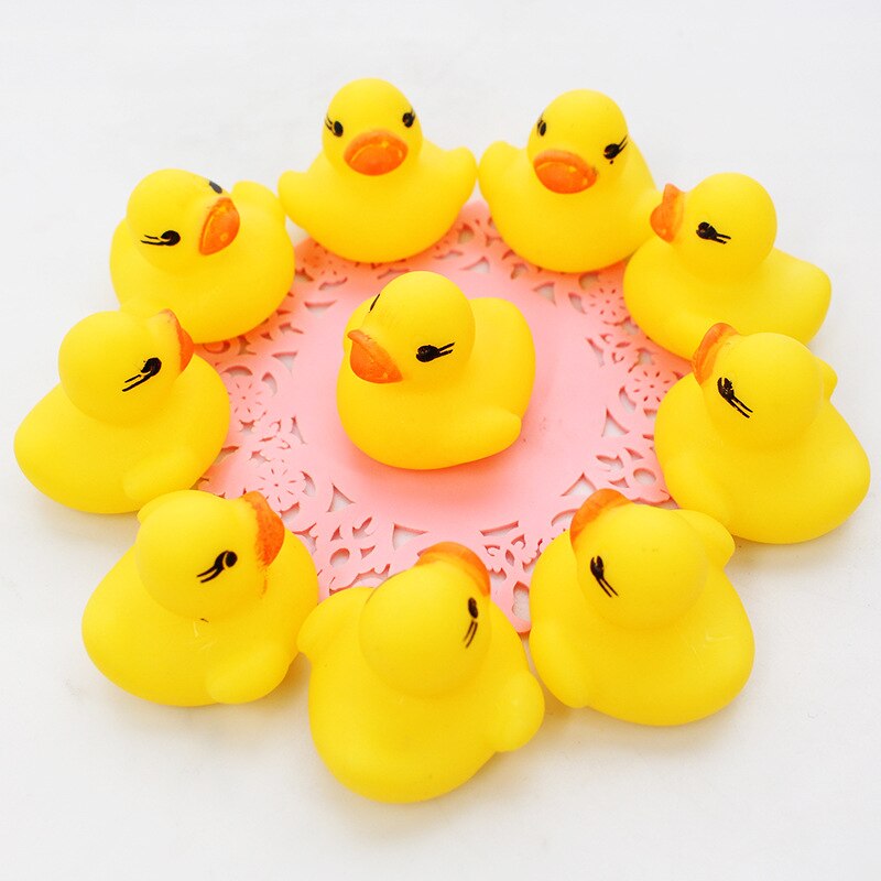 40-200 pieces squeaky rubber duck float bath toy baby shower water toy for pool party toy boys girls