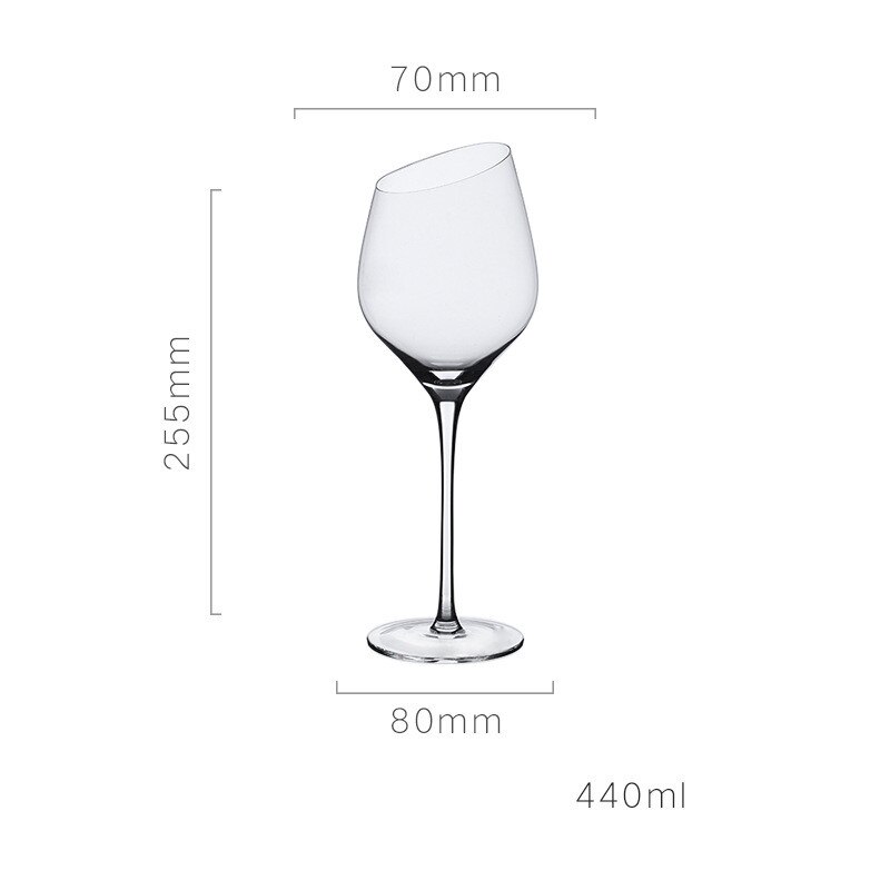Verres en biseau en cristal Transparent, verres colorés, Style nordique Ins, changement de couleur, tasse à vin: E