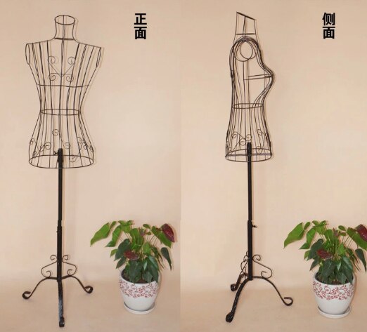 Wire Mannequin Dress Iron Women Clothes Metal Mannequin Assembled Full Body