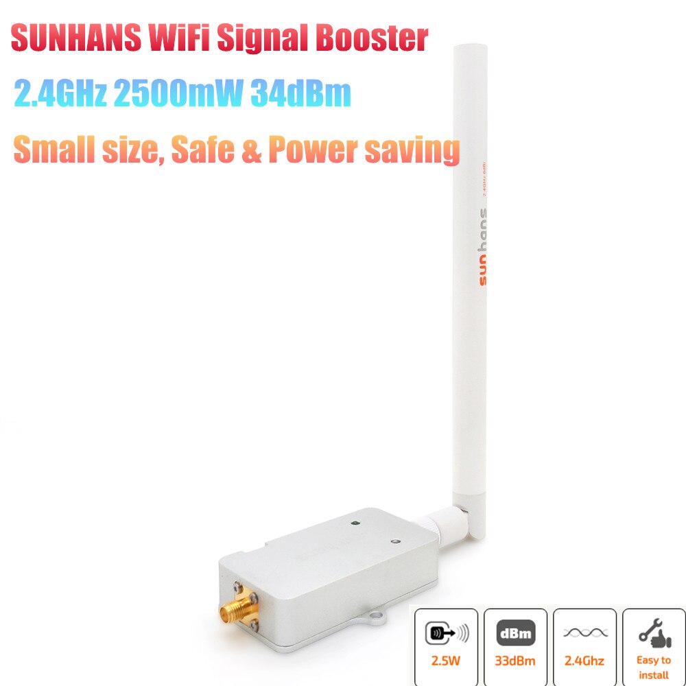 [Echte] Sunhans Sh-2500 2500 Mw 34dBm 2.4Ghz Ieee 802.11b/g/n Wifi Indoor Signaalversterker Draadloze Booster versterker