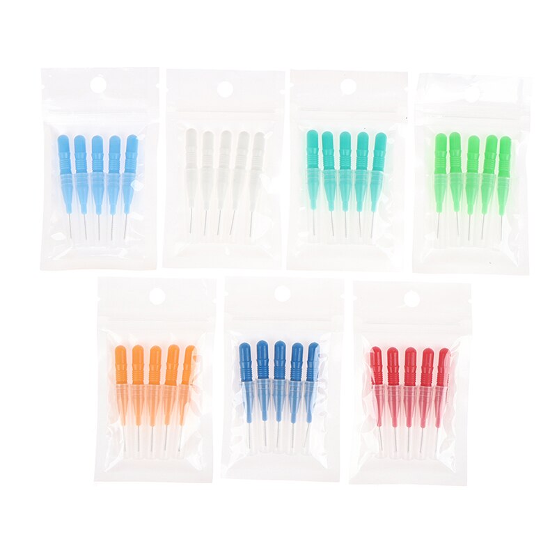 5Pcs Orale Schoon Interdentale Borstel Oral Care Tool Dental Floss Tanden Hygiëne Tandenstoker Tanden Borstel