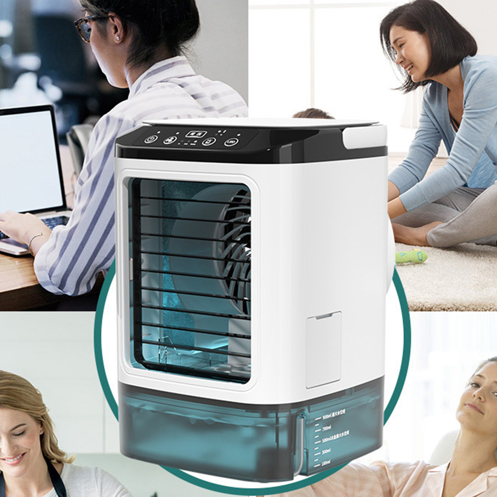 Evaporative Air Cooler Evaporative Air Cooler Swamp Cooler Portable Air Conditioner Fan 3 Wind Speed for Home Evaporative Cooler