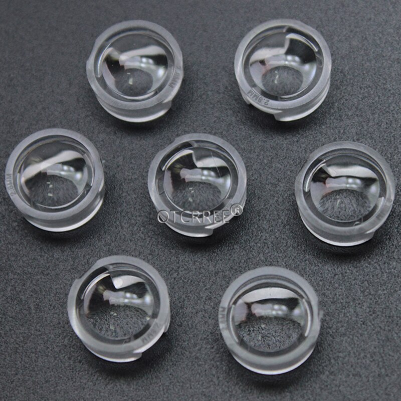 13Mm 1W 3W Mini Led Lens 15 30 45 60 90 100 Graden Voor Ir Cctv Led pcb Bolle Acryl Lens Met Houder Reflector Collimator