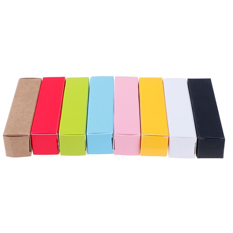 10pcs Kraft Paper Cardboard Box For Lipstick Cosmetic Essential Oil Package Box Rectangle Perfume Bottle Packaging Boxes