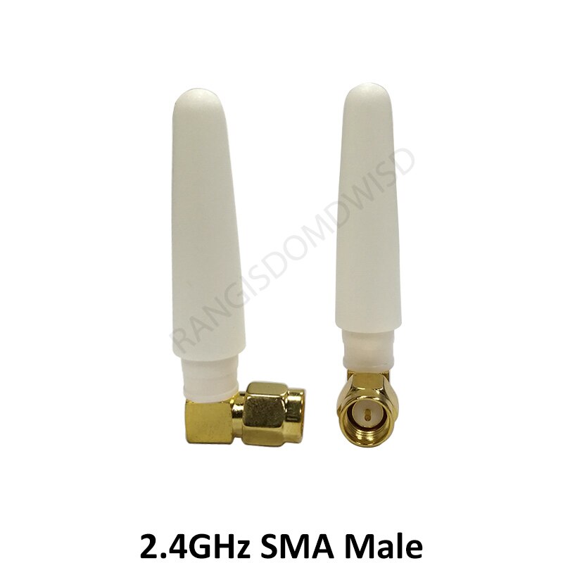 2.4 ghz antenne 2 stk wifi sma han hunstik 2 ~ 3 dbi 2.4 iot antenne wi fi lille størrelse antenne hvid antenner antenner router
