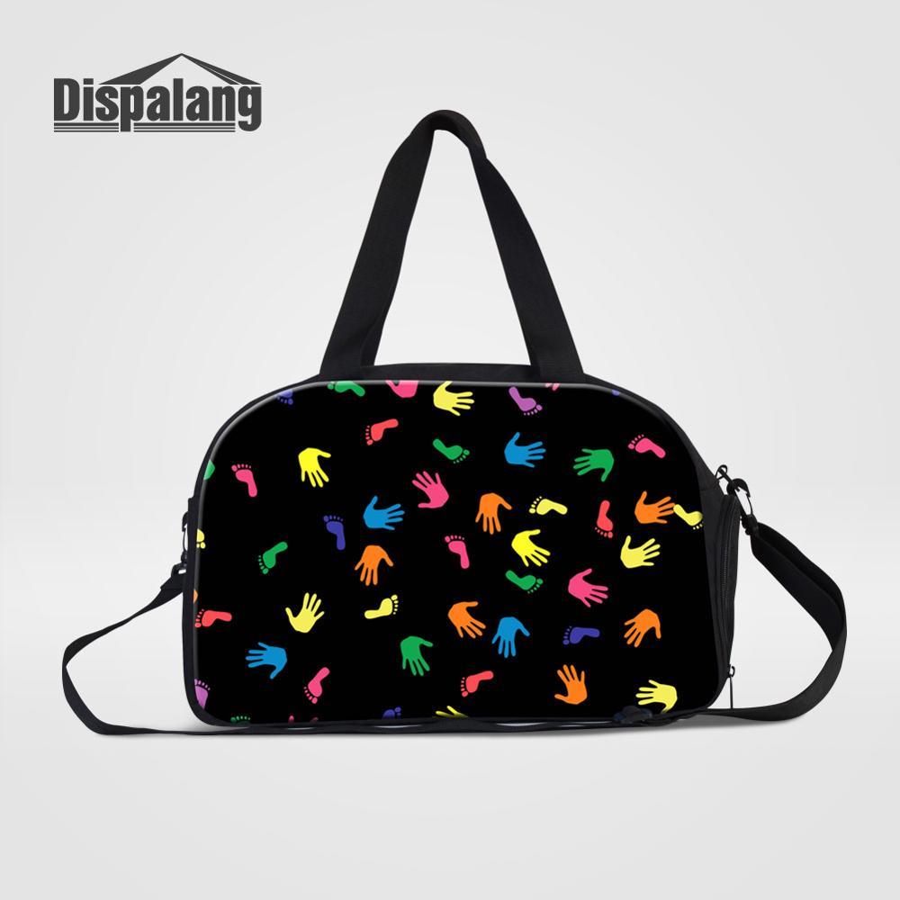 Dispalang Viaggio Duffle Borse A Righe Stella Stampa Sacchetto Dei Bagagli di Viaggio di Grande Capacità Sacchetto di Spalla Delle Donne Borse Da Viaggio Unisex: Black