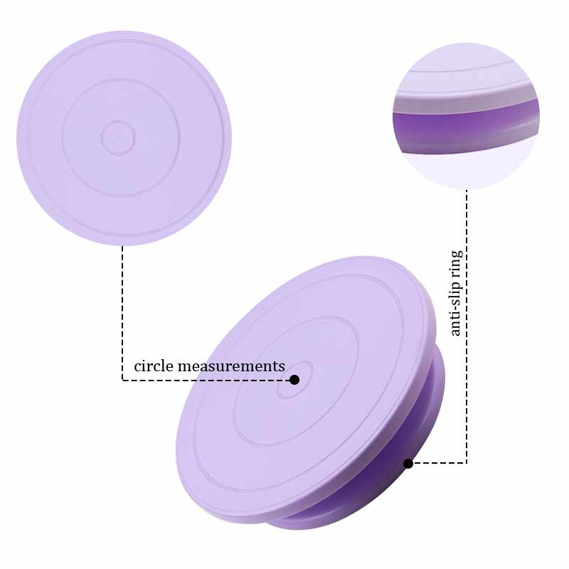 Cake Decorating Tools Convenient Rotating Cake Stand Cake Turntable Plastic Spatula Scrapers For Bakery Dessert Shop