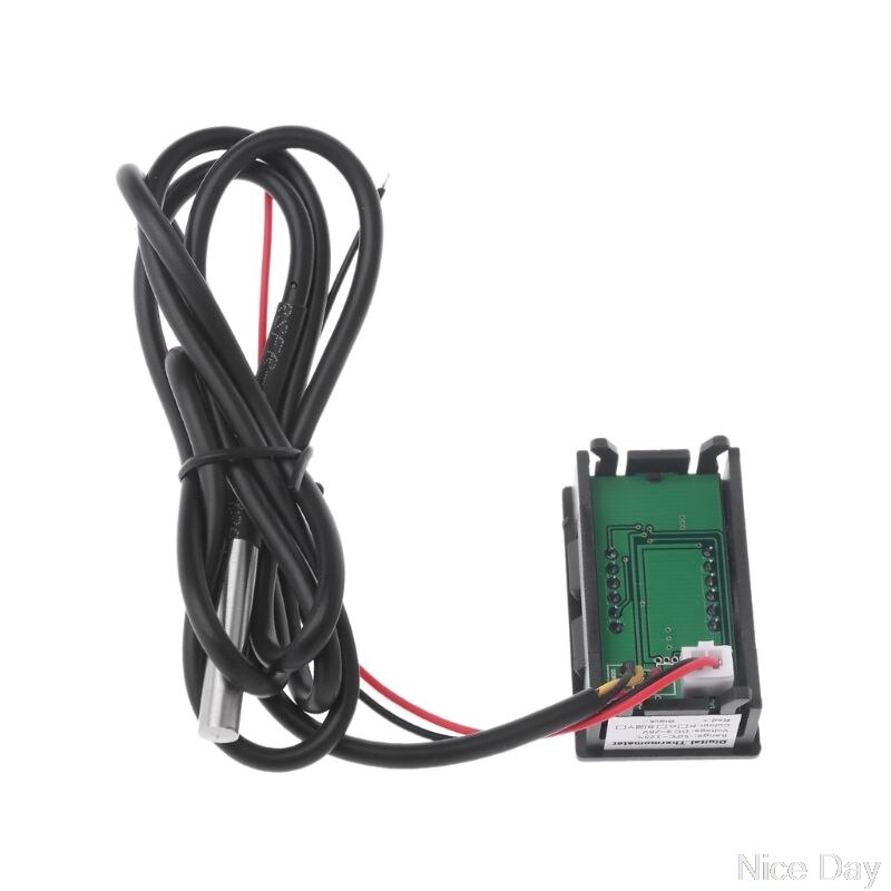 0.56&quot; DS18B20 Digital Thermometer Waterproof Temperature Sensor Probe DC 12V 24V M22 20