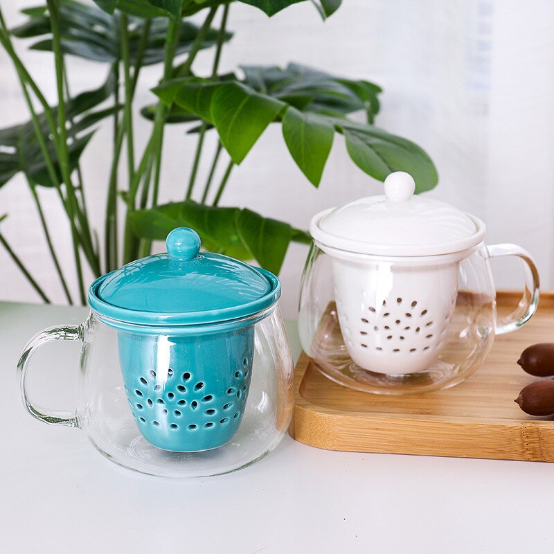 Colador de frutas y té de cerámica , vaso de té con cubierta, de cumpleaños, nueva Deisign, taza de té de estilo chino