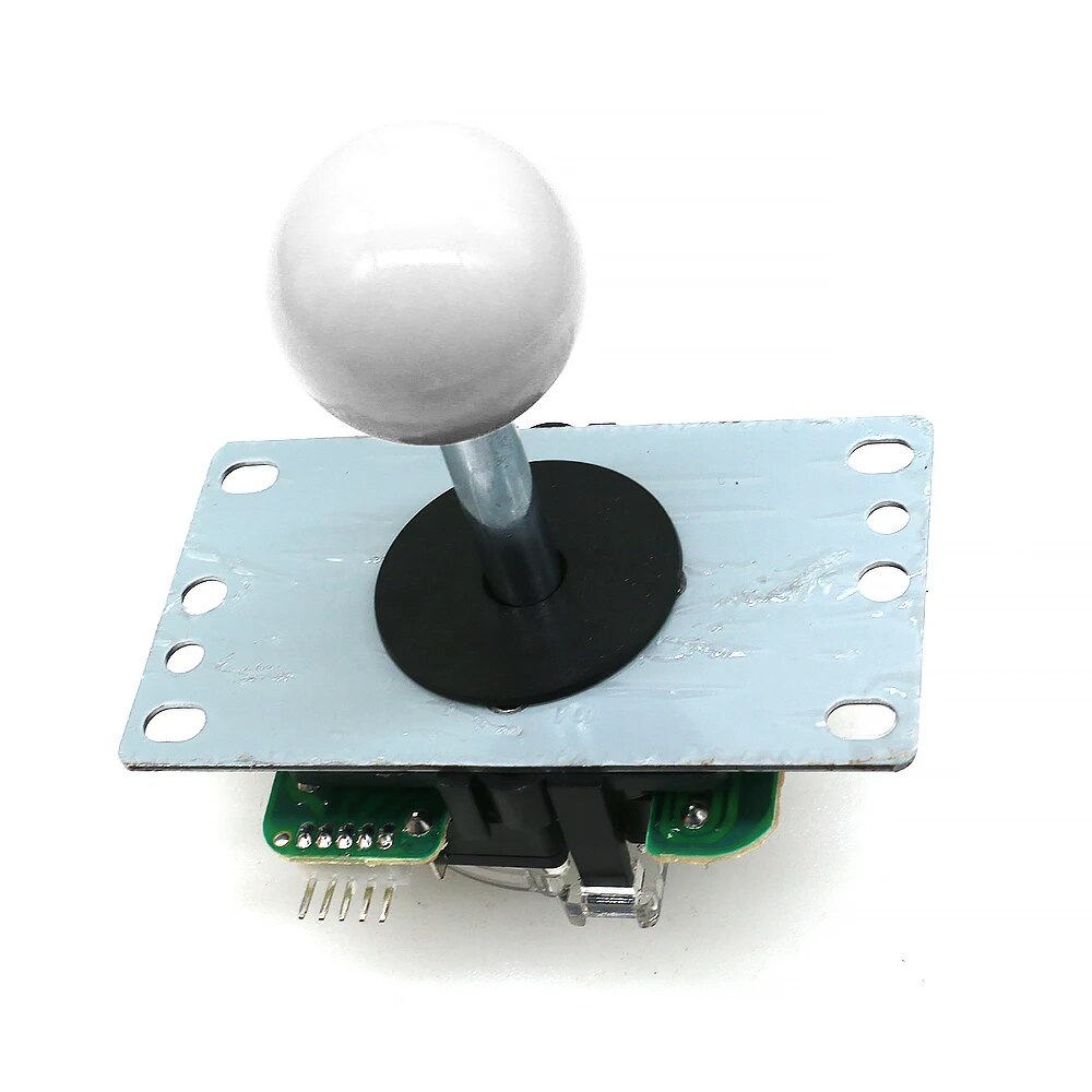 Copia de Joystick SANWA con conector de 5 pines, limitador cuadrado clásico de 8 vías, máquina de juego de salón recreativo, palo Neo Geo, piezas de bricolaje: Blanco