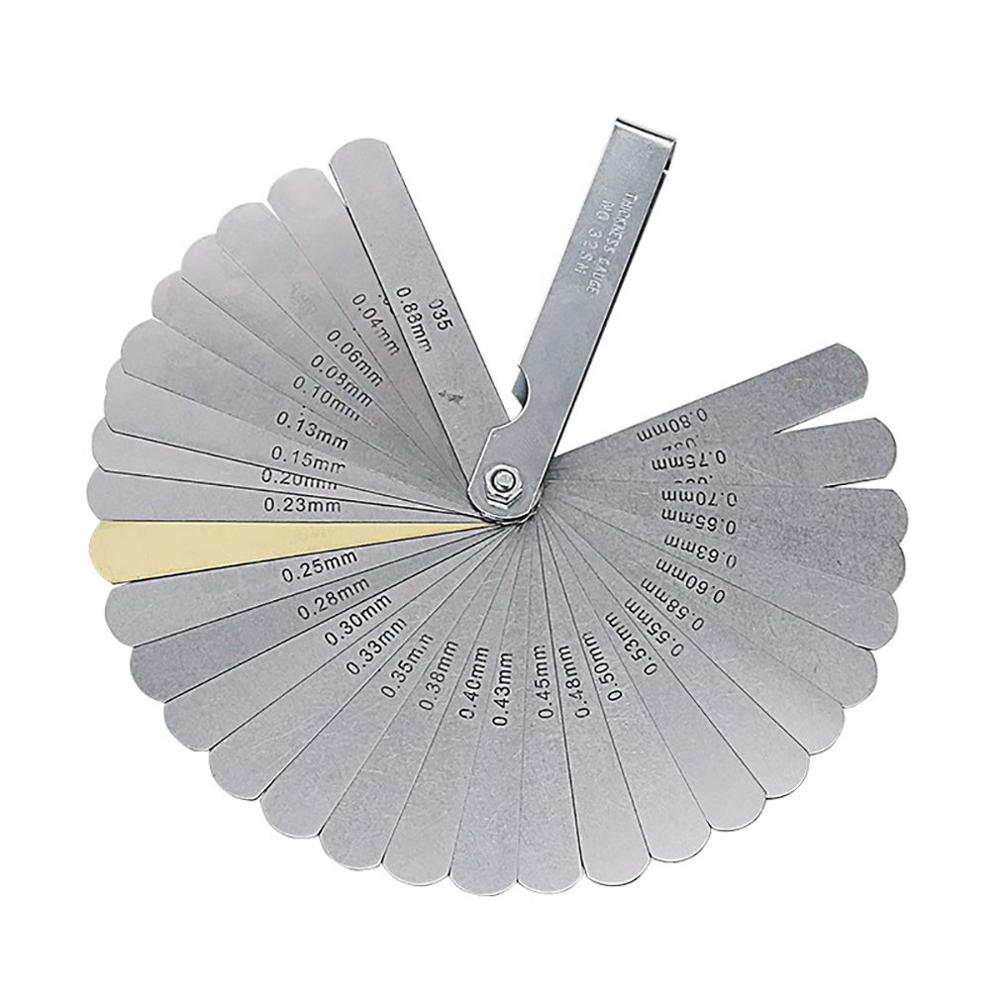 32PCS Blades Universal Thickness Gauge Set Metric Gauge Stainless Steel Feeler Gauges High Accuracy Gap Measuring Tool