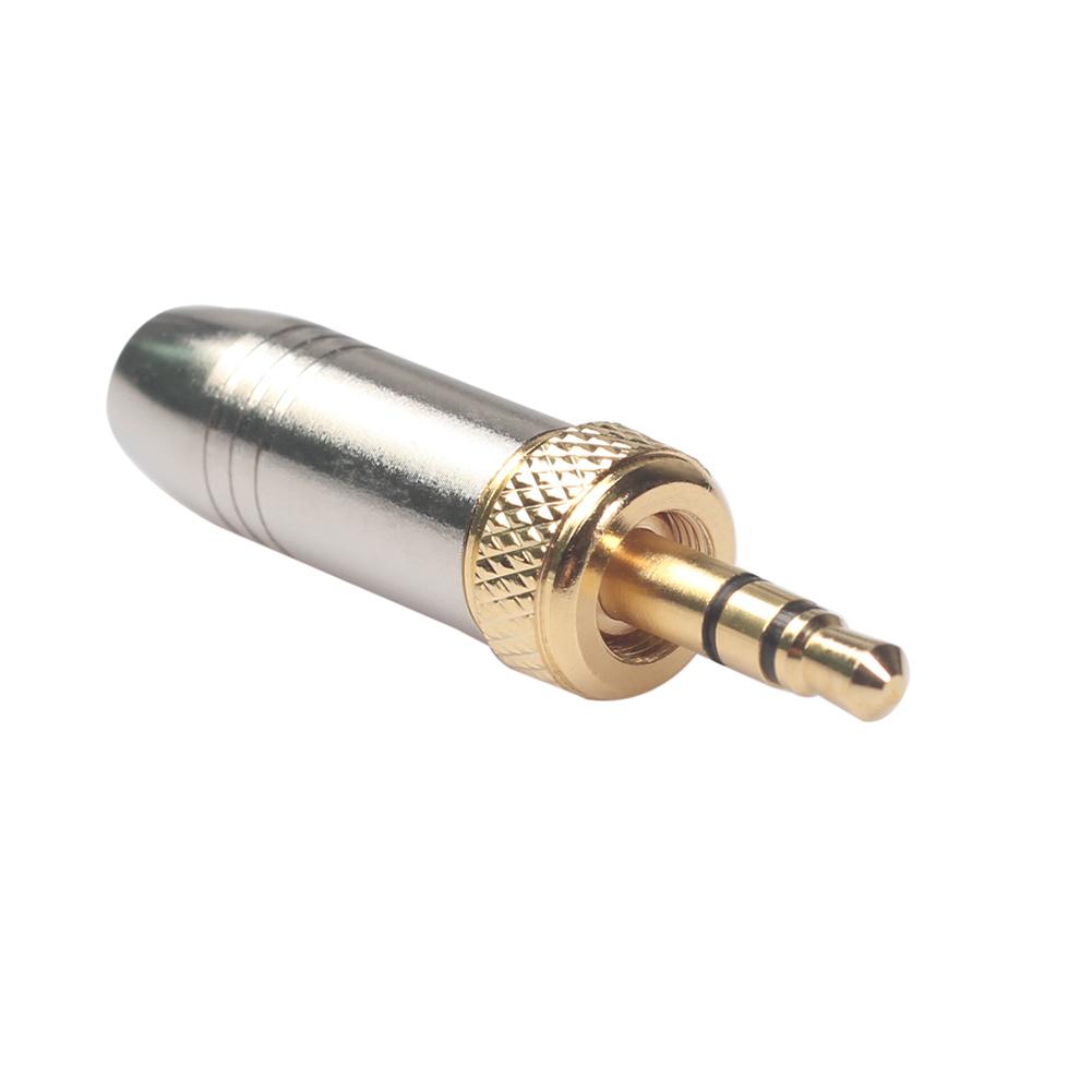 Stereo Solder Plug All-metal Female 3.5MM Stereo Plug With Internal M6 Thread For Wireless Microphone