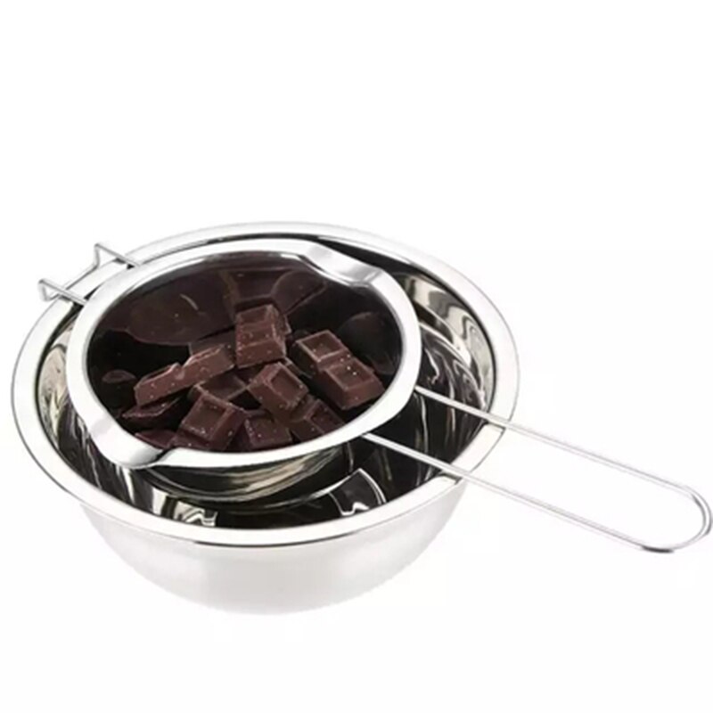 Rustfrit stål chokolade smeltekande smør ting skål lang greb håndtag varmegryde gør det selv køkken madlavning dessert bageværktøj