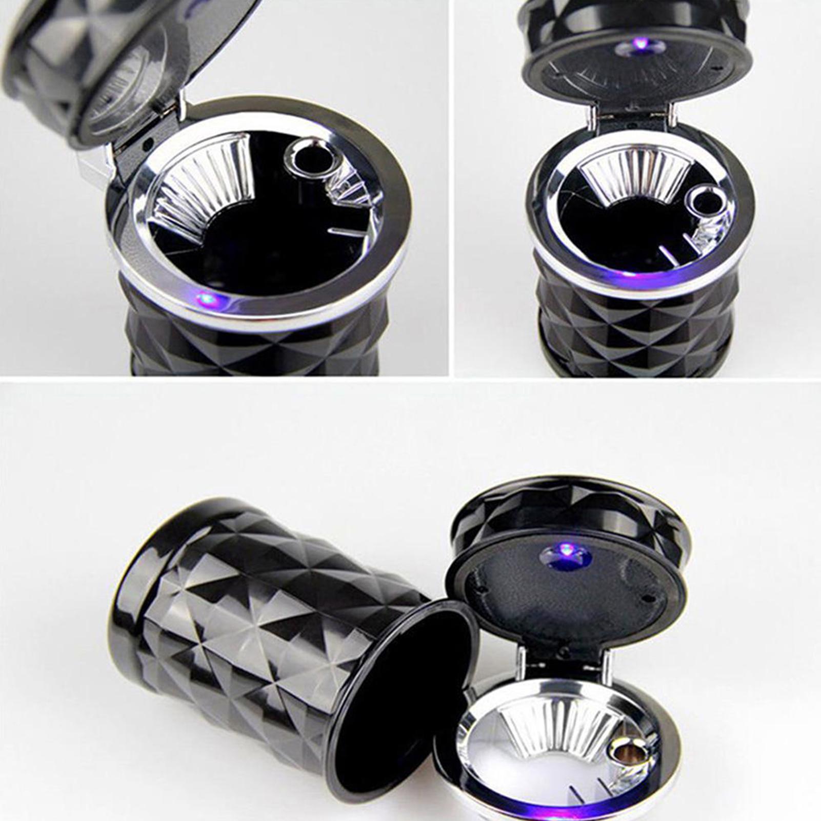 Cenicero portátil para coche, soporte de cilindro con indicador LED, suministros para coche, Universal, accesorios de estilismo para coche, Interior, 1 ud.