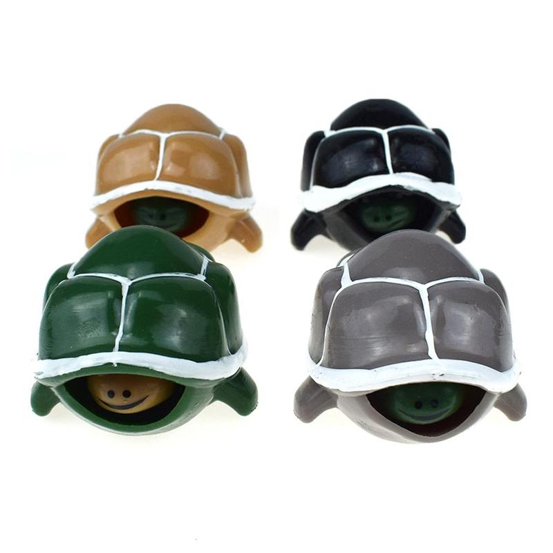 Funny Telescopic Head Turtle Stress Relief Fidget Toys Keychain Improve Focus Toy