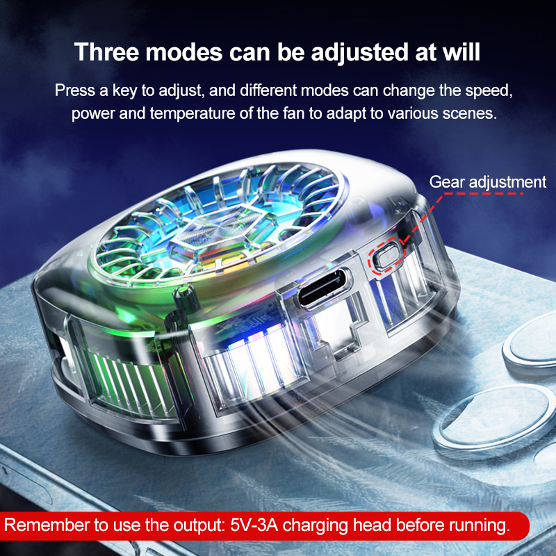 Cooler Gamer voor mobiele telefoon Koelventilator voor mobiele telefoon Koeler Telefoon Gaming Processor Koeler Mobiele koeling Telefoonventilator Radiator