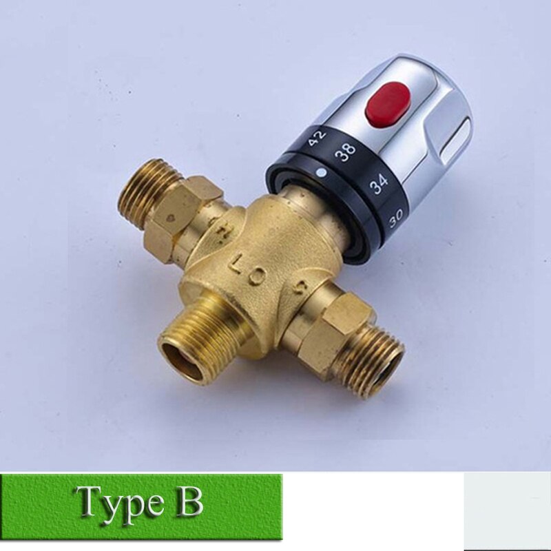 Brass Thermostatic Mixing Valve Constant Water Temperature Shower Faucet Valve Thermostat Bathroom Kitchen Tap Valve 6 types: Type B