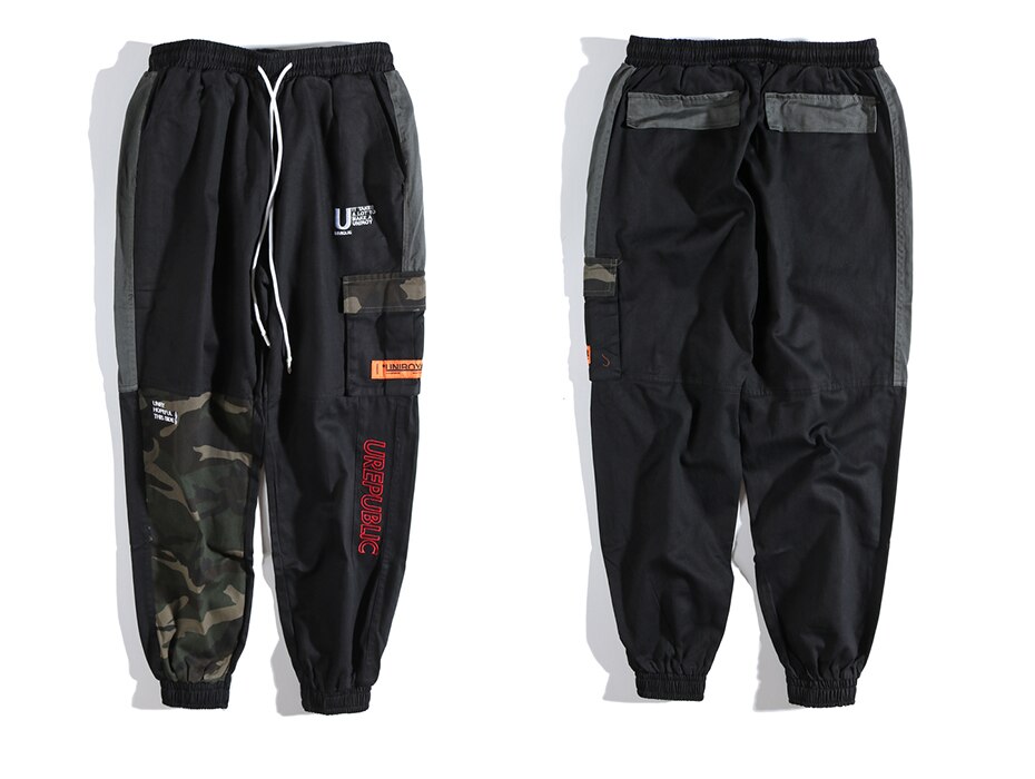 Streetwear Harajuku Joggers Men's Patchwork Harem Pants