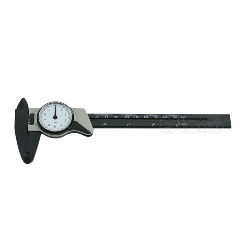 150mm 6inch Dial Caliper Plastic Vernier Caliper 4 Way Gauge Micrometer