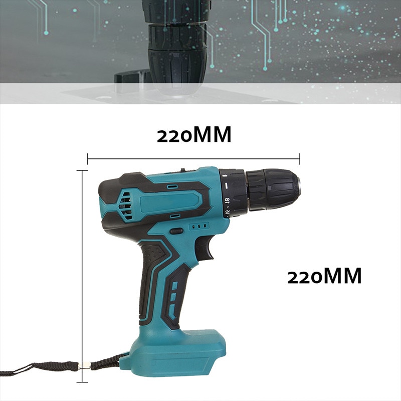 18V 90Nm Electric Cordless Brushless Impact Drill Hammer Drill Screwdriver 10mm DIY Power Tool Rechargable For Makita Battery