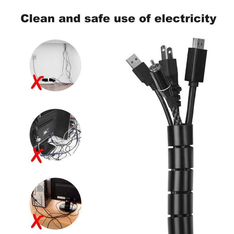 Household Wire Organizer Split Wire Harness Conduit Wire Protector Data Cable Storage Organizer Network Cable Protective Cover