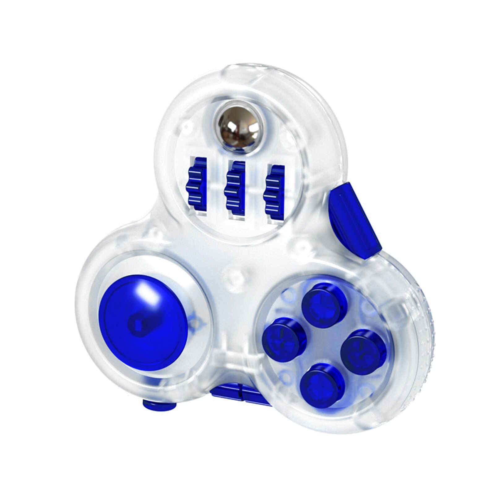 10 Fidget Functions Controller Pad Cube - Premium Novel Fidget Toy-Used Relieve Stress An Anti-Anxiety Hand Toy: Blue