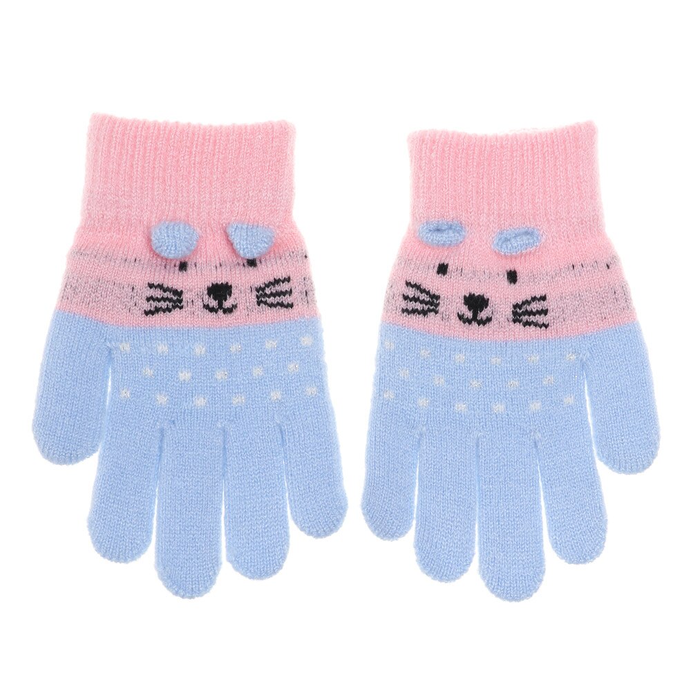 Cute Cartoon Cat Gloves Winter Thick Knit Baby Kids Newborn Mittens Children Keep Finger Warm Gloves for Baby 0-3 Years Old: 02