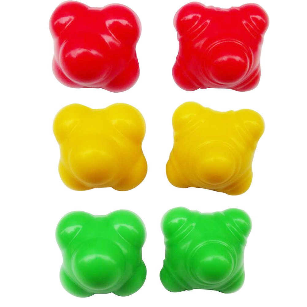 2pcs Sports Gym Fitness Exercise Hexagonal Reaction Ball Basketball Dribble Speed Agility Coordination Training Balls