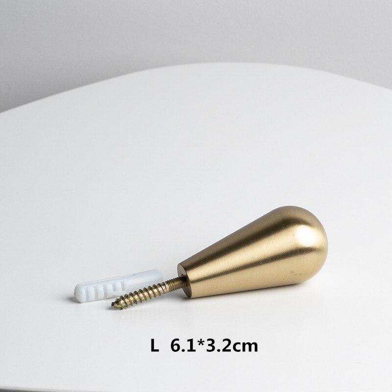 1 pcs Nordic stijl minimalistische creatieve haken woonkamer veranda decoratie messing jas haak haak enkele haak: D-L