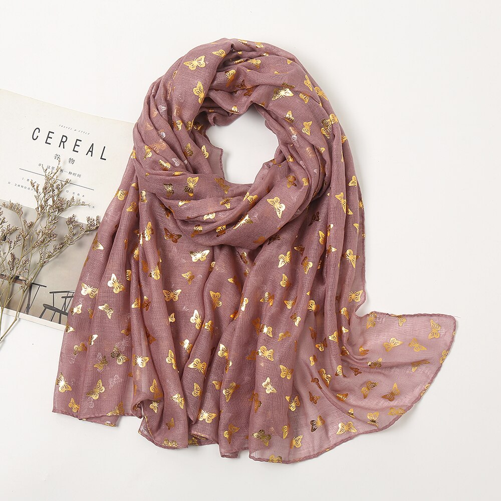 Foulard à paillettes doré uni pour femme, Hijab surdimensionné, châle brillant, bandeau musulman: 4