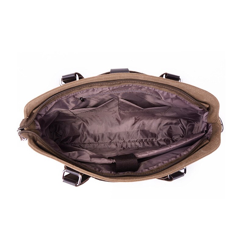 Mannen Aktetas Voor Laptop Mode Canvas Tas Mannelijke Schoudertas Messenger Handtas Organisator Voor Documenten Handtas Mannen