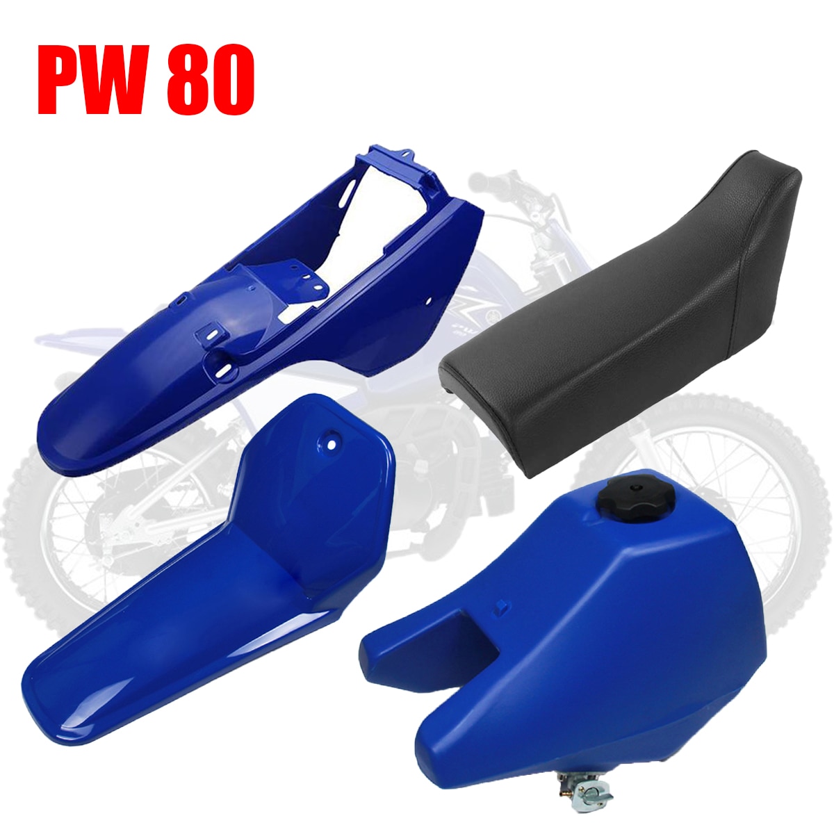 Kit de carénage en plastique pour moto Yamaha PW80 PW 80 PEE WEE, Kit de carrosserie de siège de réservoir à gaz