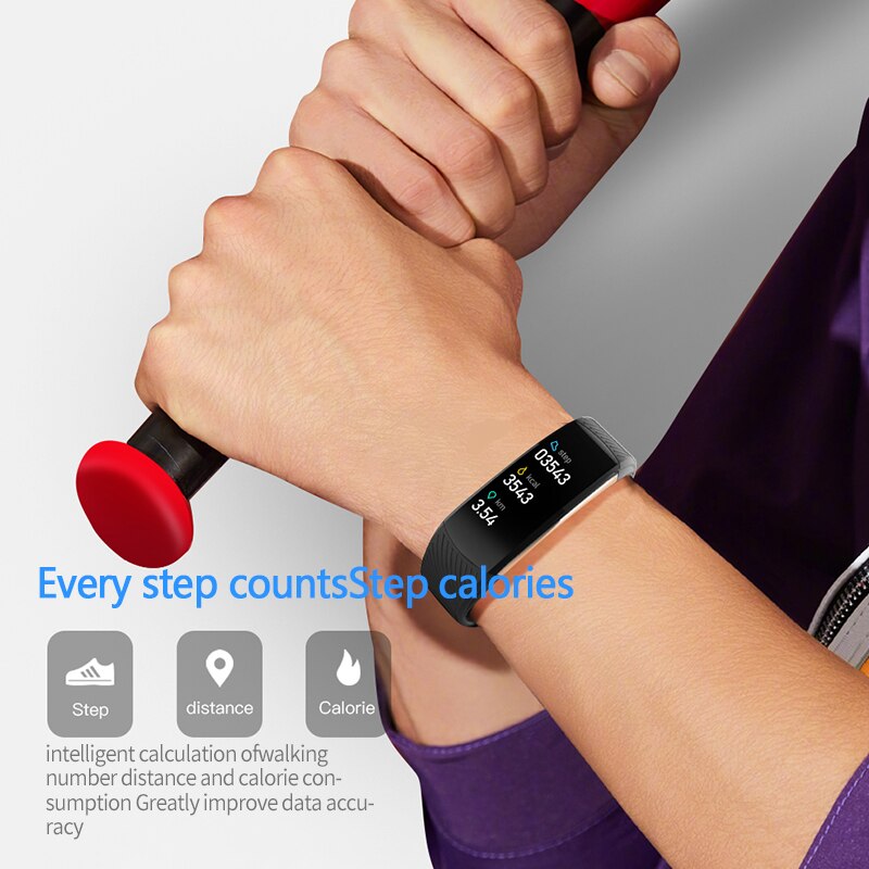 Armband Druk Meting Fitness Armband Activiteit Tracker Hartslagmeter Bloeddruk Tonometer Smart Polsband