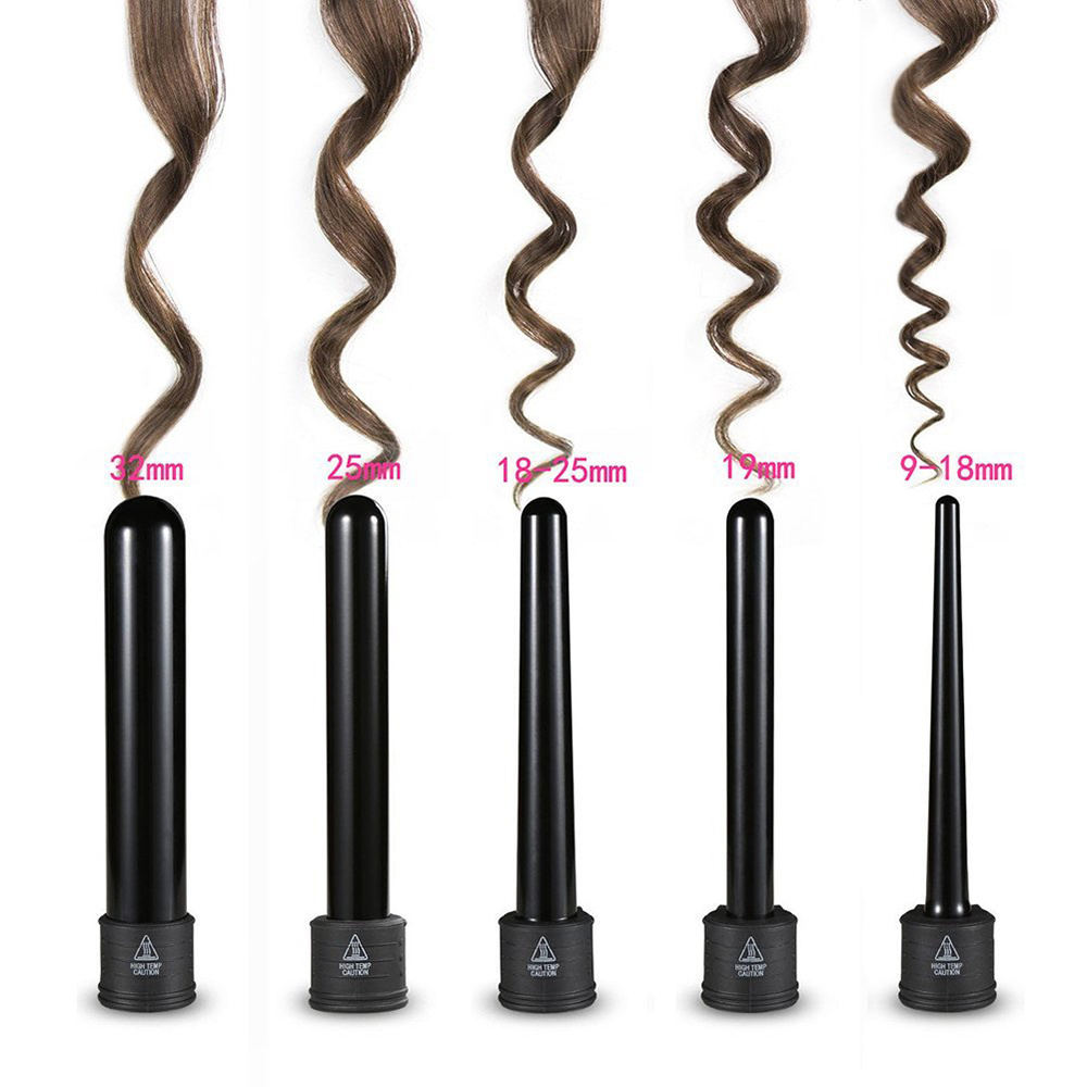 Haar Krultang Grote Golf Haar Waver Hair Curler 9-32 Mm Haar Krimpen Ijzer Styler Gereedschap Professionele Roterende curling Wand Set