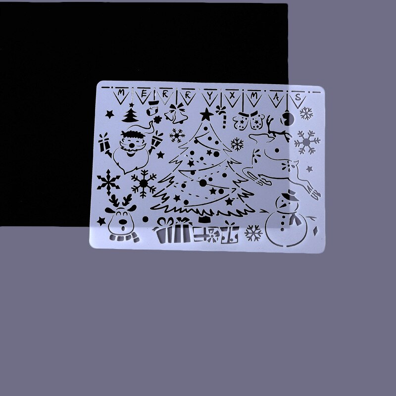 A4 Hollow Painting Stencil Spray/hand Painting Template Pre Tracing Ruler Stencils for DIY Scrapbooking Journal Decoration: No.9