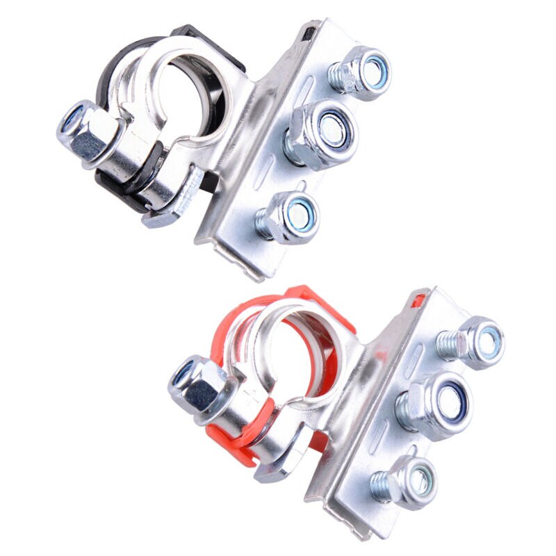2*Battery Terminals Connectors Clamps Fit For Caravan Car Van Motorhome Positive Battery Terminals Connector