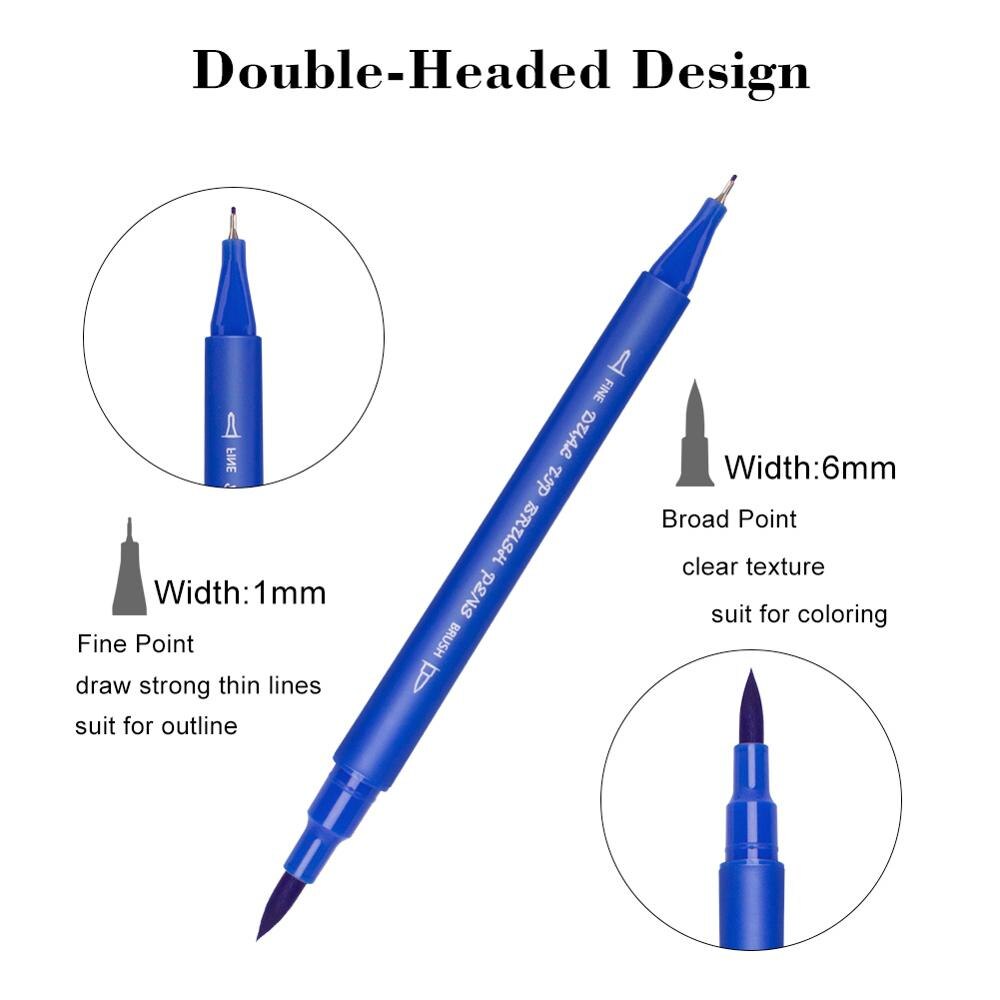 Aquarell Marker Waschbar Stift Skizzieren Malerei Dual Pinsel Pen-Set Weichen Permanent Marker 48 60 72 100 Farben Für Kunst zeichnung