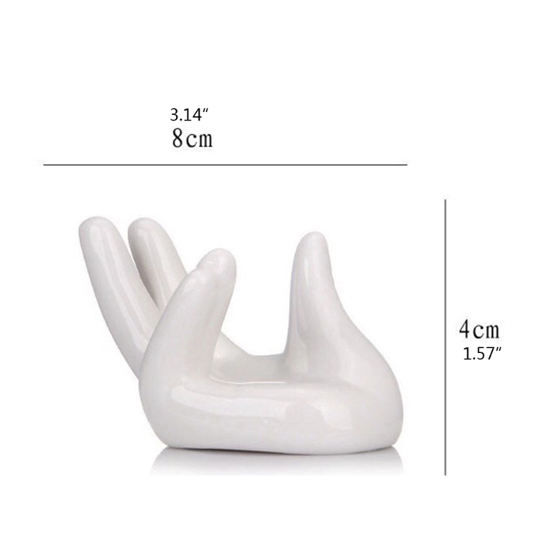 Soporte para clavel de aire, soporte de cerámica en forma de mano, para taza de té, para casa, de Tillandsia, 3 uds.