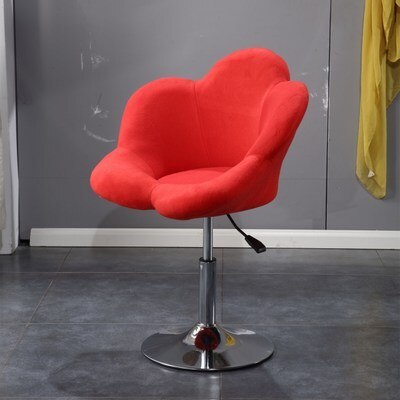 Chaise de chambre à coucher pour balcon, simple et mignon, tabouret à soulever avec disque amovible: Red - flannel B