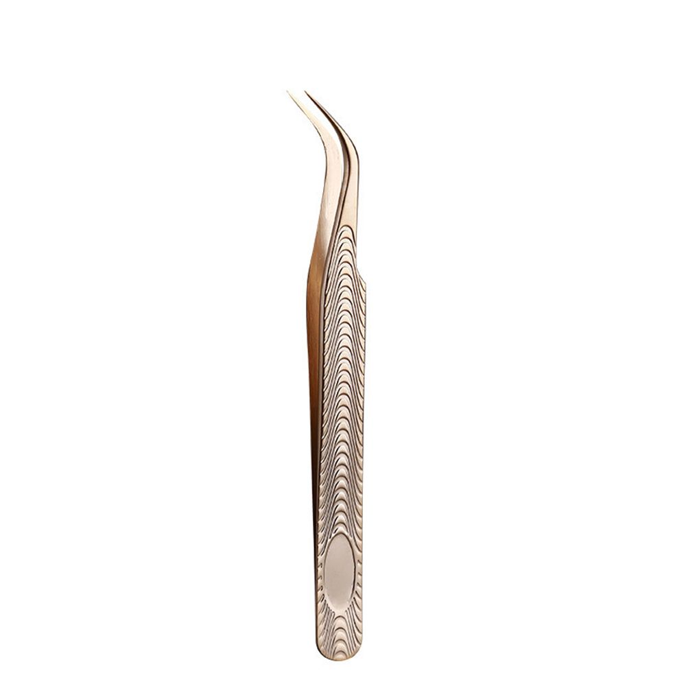 1 PC Volume Eyelash Extensions Tweezers Stainless Steel Lash Tweezers Curved Precise for Eyelash Extensions Application: Style D