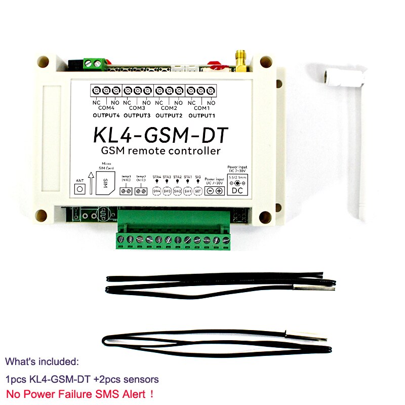 4 kanal Relais Schalter Modul GSM Alarm SMS Regler KL4-GSM Mit Stromausfall Alarm Optional für Fischteich Kultur: Bausatz1